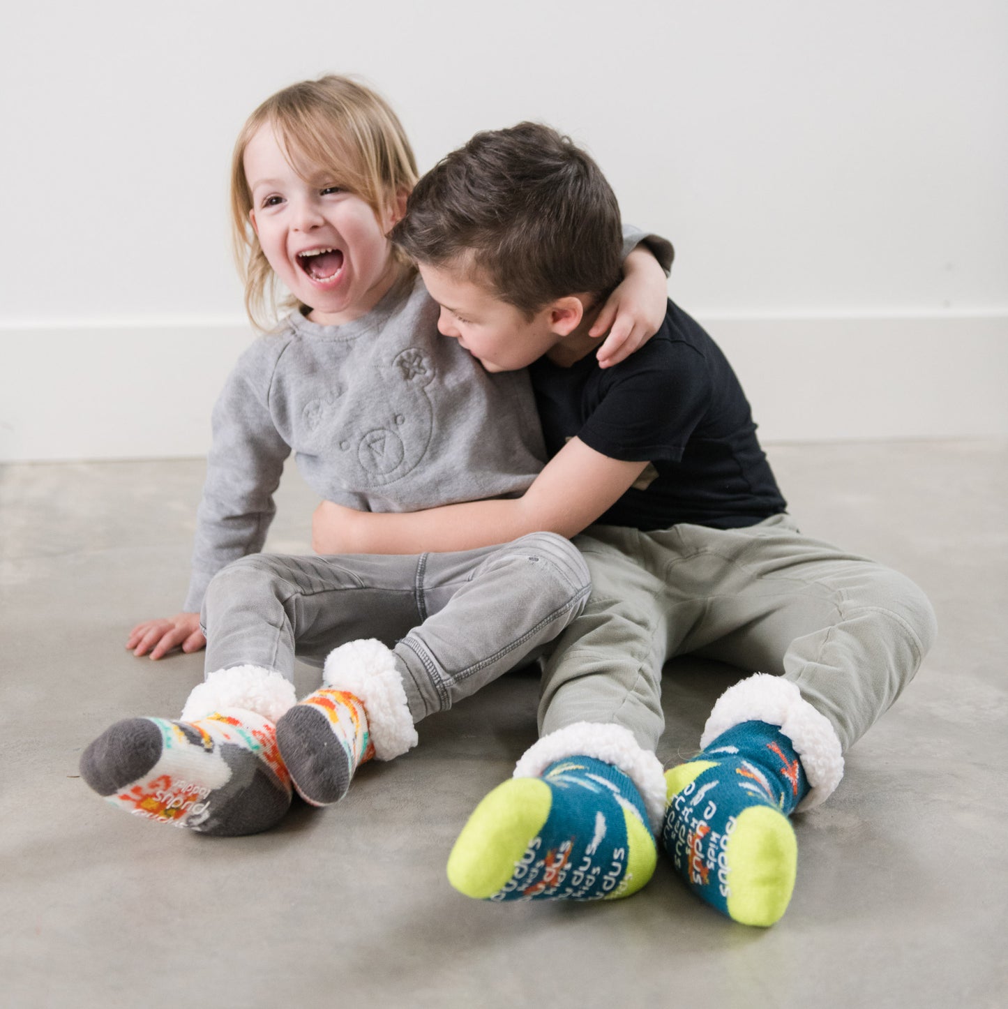 Kids Classic Slipper Socks | Airplane Oxford