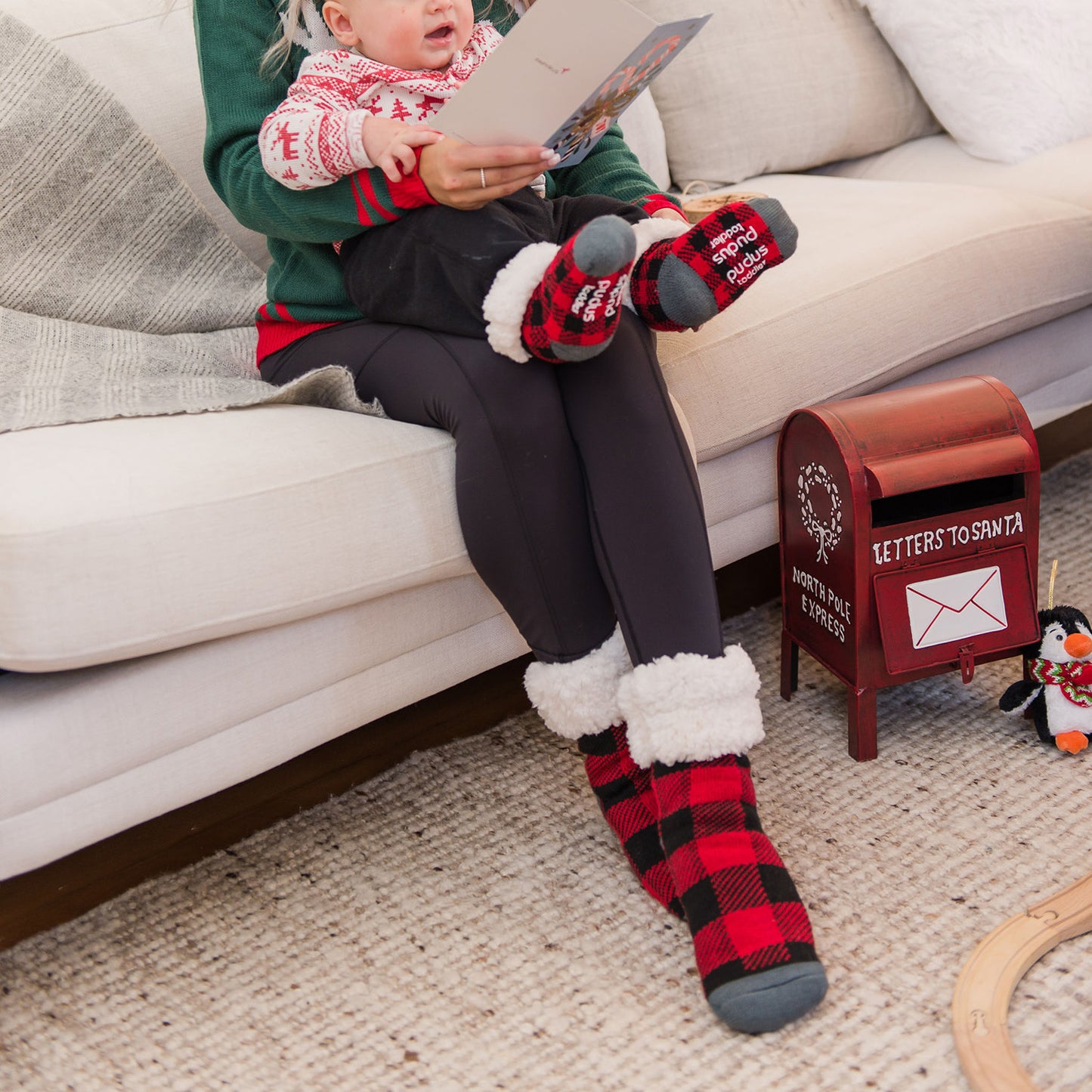 Classic Slipper Socks | Lumberjack  Red