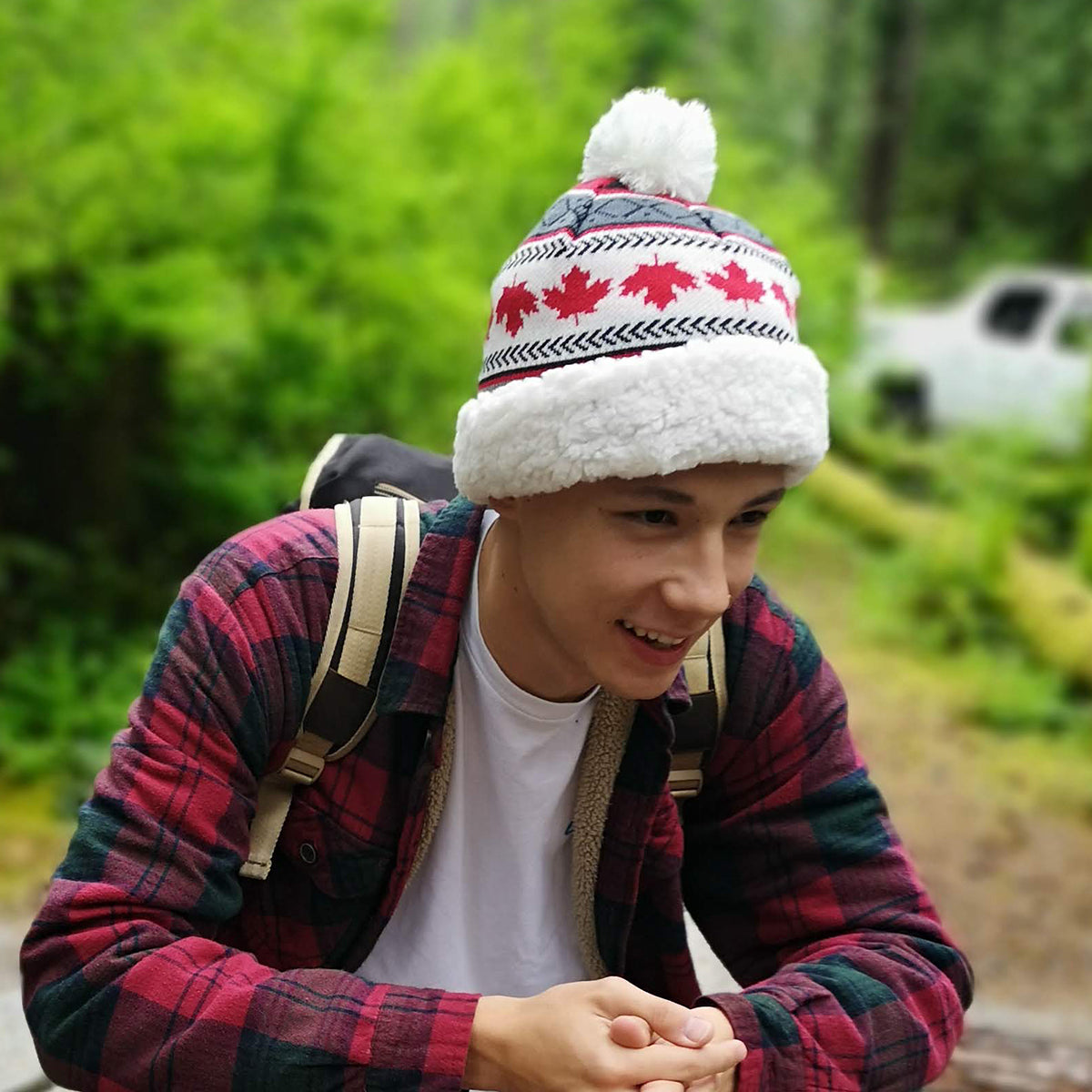 Winter Beanie | Maple Leaf Grey