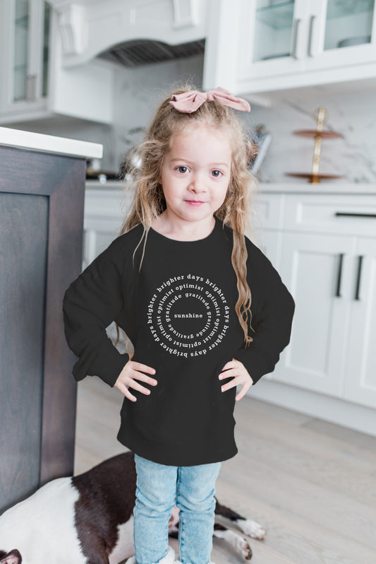 Kids | Mila Crew Neck Sweatshirt | Sunshine | Black