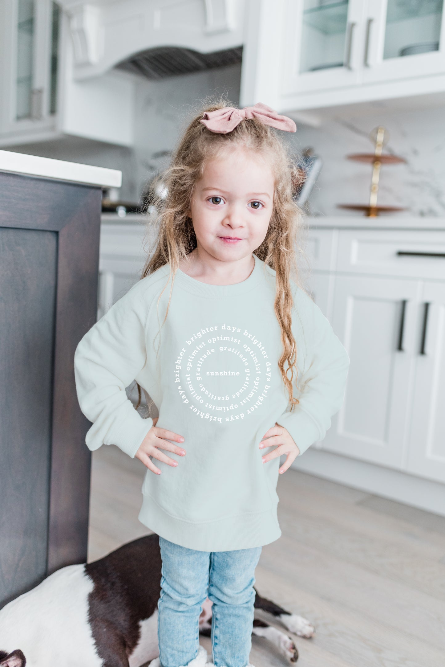 Kids | Mila Crew Neck Sweatshirt | Sunshine | Dew Drop