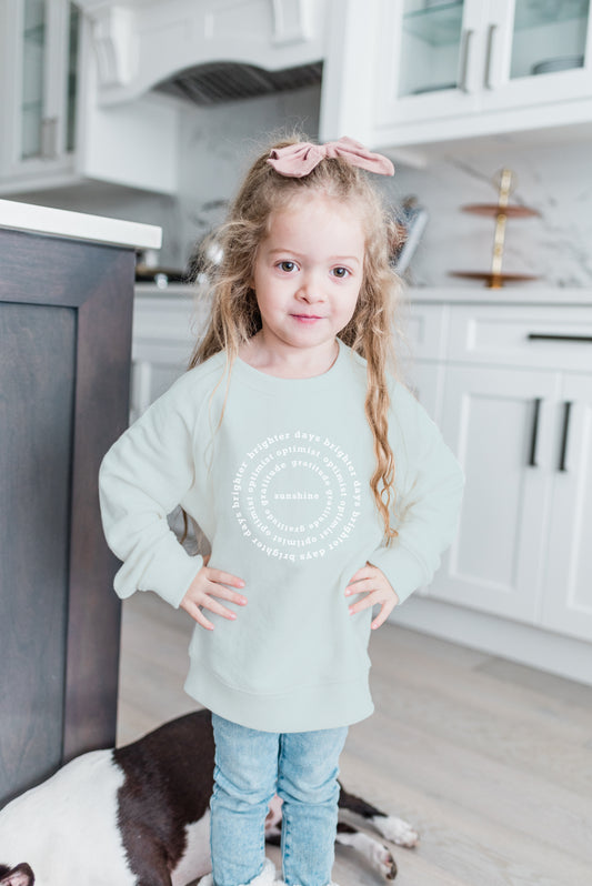 Kids | Mila Crew Neck Sweatshirt | Sunshine | Dew Drop