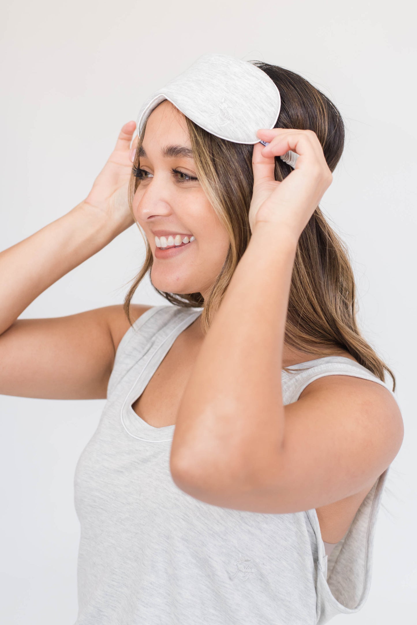 Jessie Eye Mask | Tonal Pudu | Pebble Grey