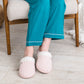 Indoor Sole Recycled Slippers - Pink Chenille