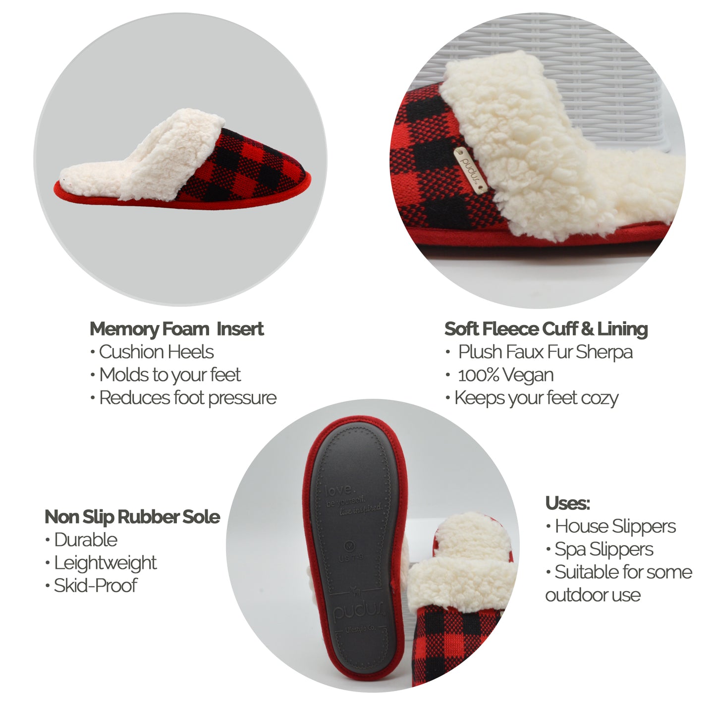 Creekside Slide Slippers | Lumberjack Red