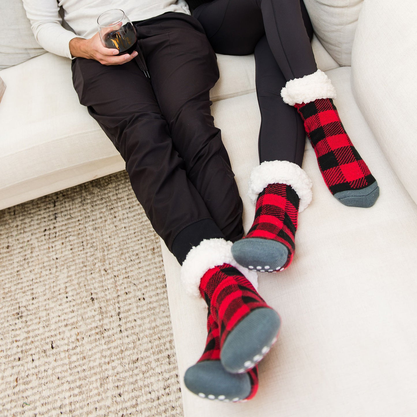 Classic Slipper Socks | Lumberjack  Red