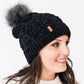 Recycled Beanie Hat - Chenille Knit Black