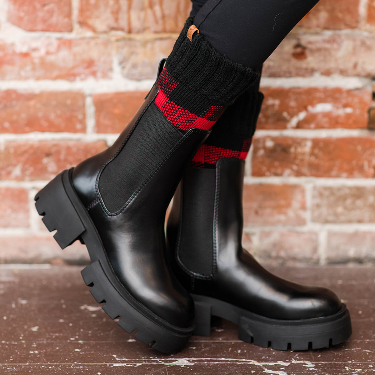 Lumberjack Red Recycled Boot Socks Adult Short