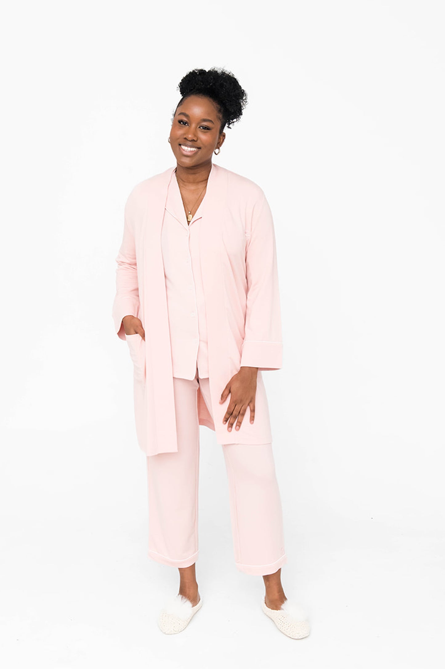 Dahlia Belted Kimono | Daydream Pink