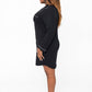 Gracie Sleep Shirt Dress | Black