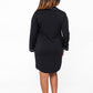 Gracie Sleep Shirt Dress | Black