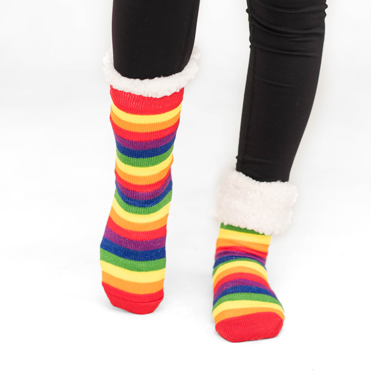 Pride 🌈 Stripes - Recycled Slipper Socks