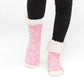 Snowflake Candy Pink - Recycled Slipper Socks