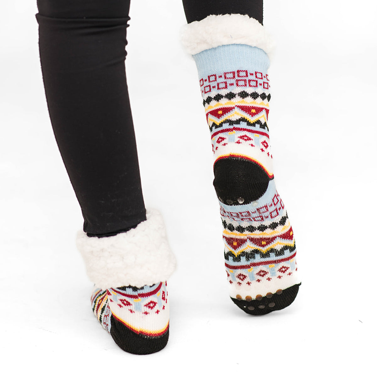 Nordic Iceblue - Recycled Slipper Socks