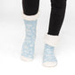 Snowflake Ice Blue - Recycled Slipper Socks