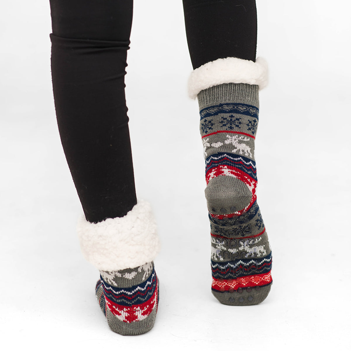 Ugly Sweater Silent Night - Recycled Slipper Socks – Pudus