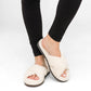 Carlie Criss Cross Recycled Slipper | Cloud