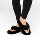 Black | Recycled Cottontail Flip Flop Slippers