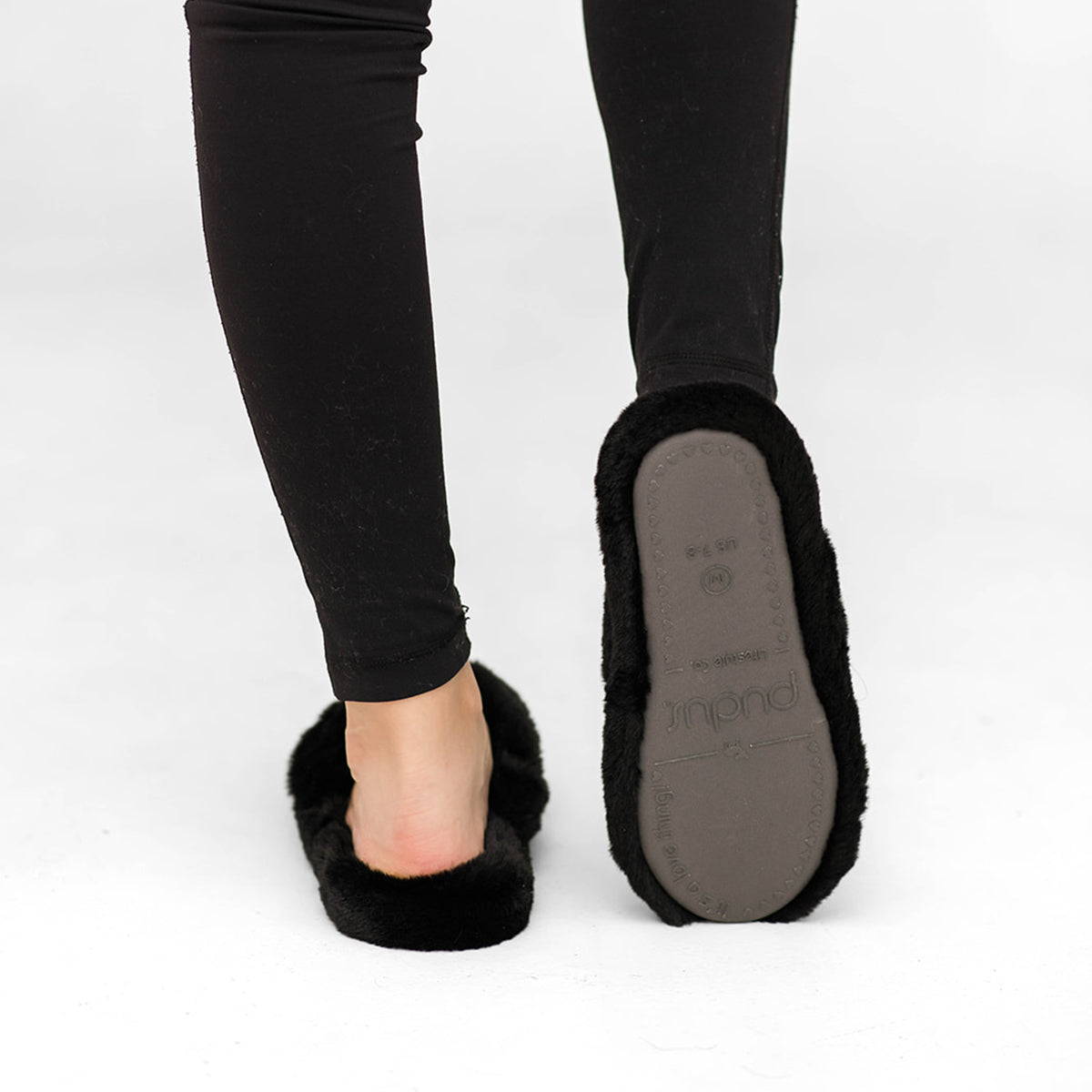 Black | Recycled Cottontail Flip Flop Slippers