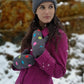 Pudus Classic Knit Winter Mittens for Women, Sherpa Fleece-Lined Warm Gloves Polka Dot - Mittens Adult