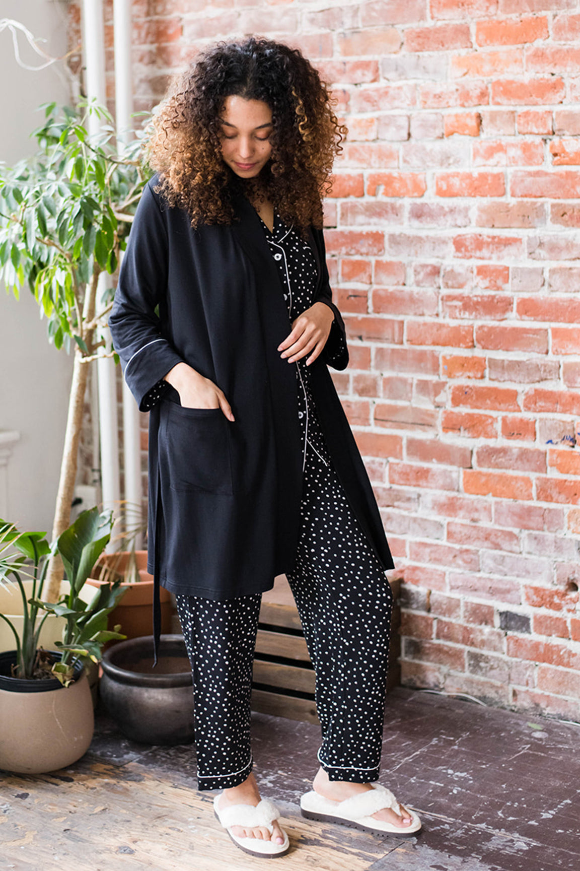 Dahlia Belted Kimono | Black