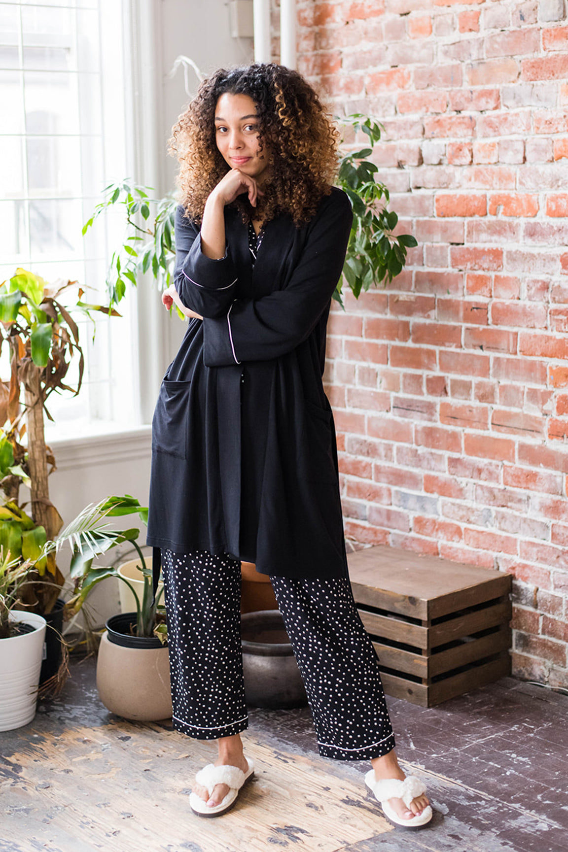 Dahlia Belted Kimono | Black