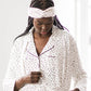 Erica Headband | Cloud with Black Dots