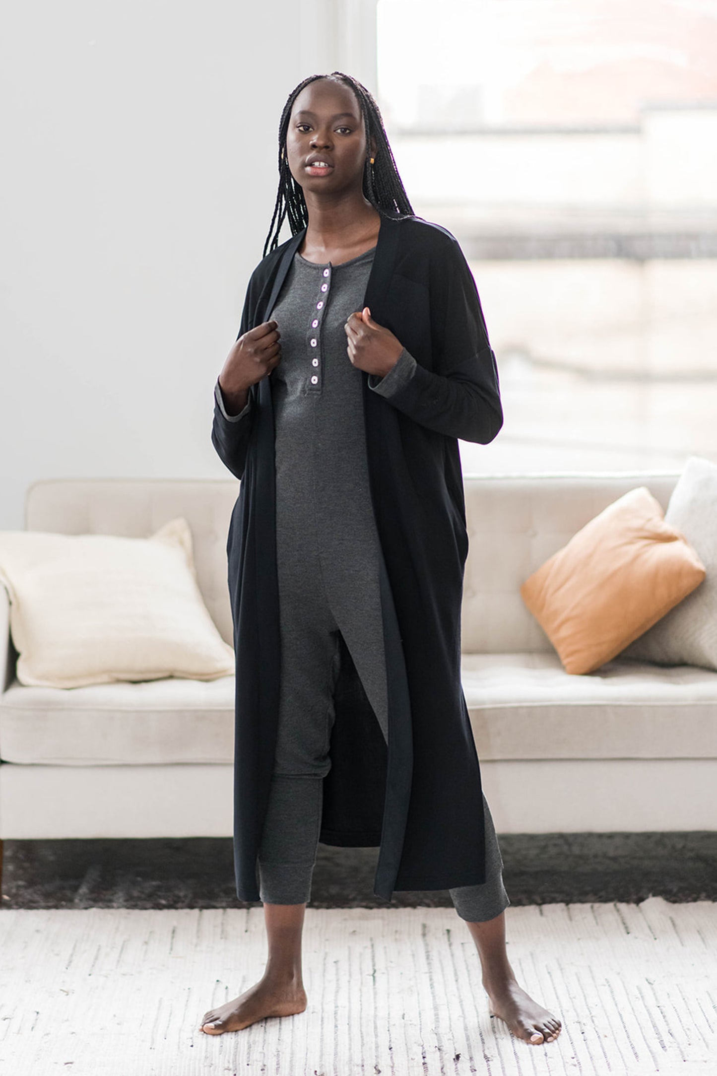 Madison Duster Cardigan | Black
