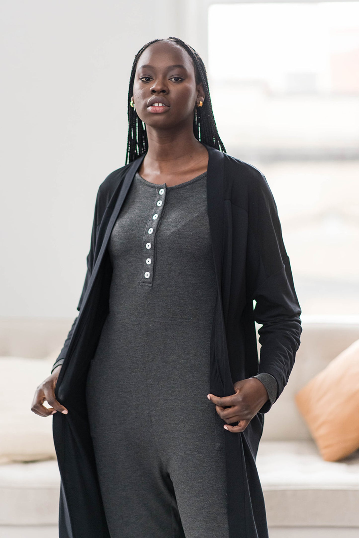Madison Duster Cardigan | Black