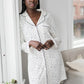 Gracie Sleep Dress | Cloud with Black Dots