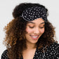 Jessie Eye Mask | Black with Cloud Dots