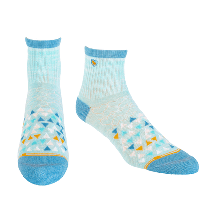 Bamboo Socks | Uptown Quarter Crew | What's Your Angle Blue