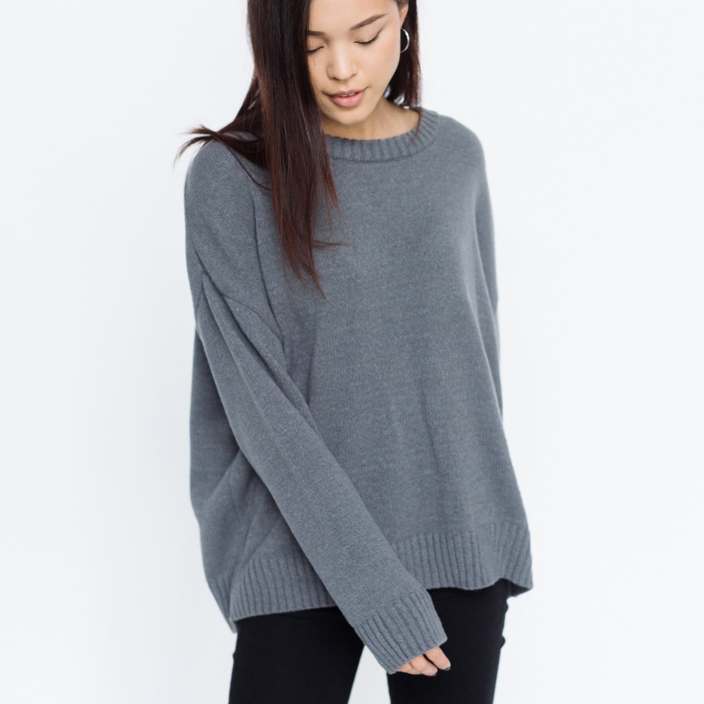 Faux Cashmere Marchesi Sweater | Grey