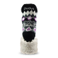 Pudus Cozy Winter Slipper Socks for Women and Men with Non-Slip Grippers and Faux Fur Sherpa Fleece - Adult Regular Fuzzy Socks Southwest Purple - Classic Slipper Sock
