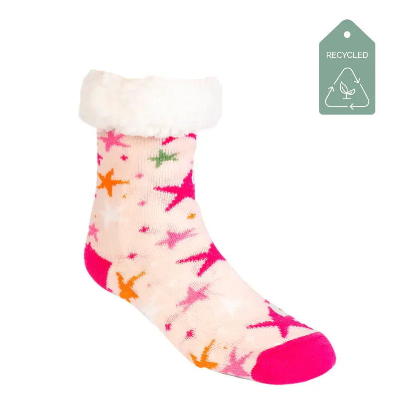 Twinkle Twinkle Peach - Recycled Slipper Socks