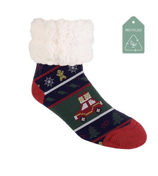 Ugly Sweater Magic - Recycled Slipper Socks