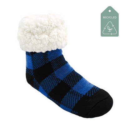 Lumberjack Lapis - Kids & Toddler Recycled Slipper Socks