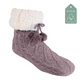 Chenille Knit Elderberry - Recycled Slipper Socks