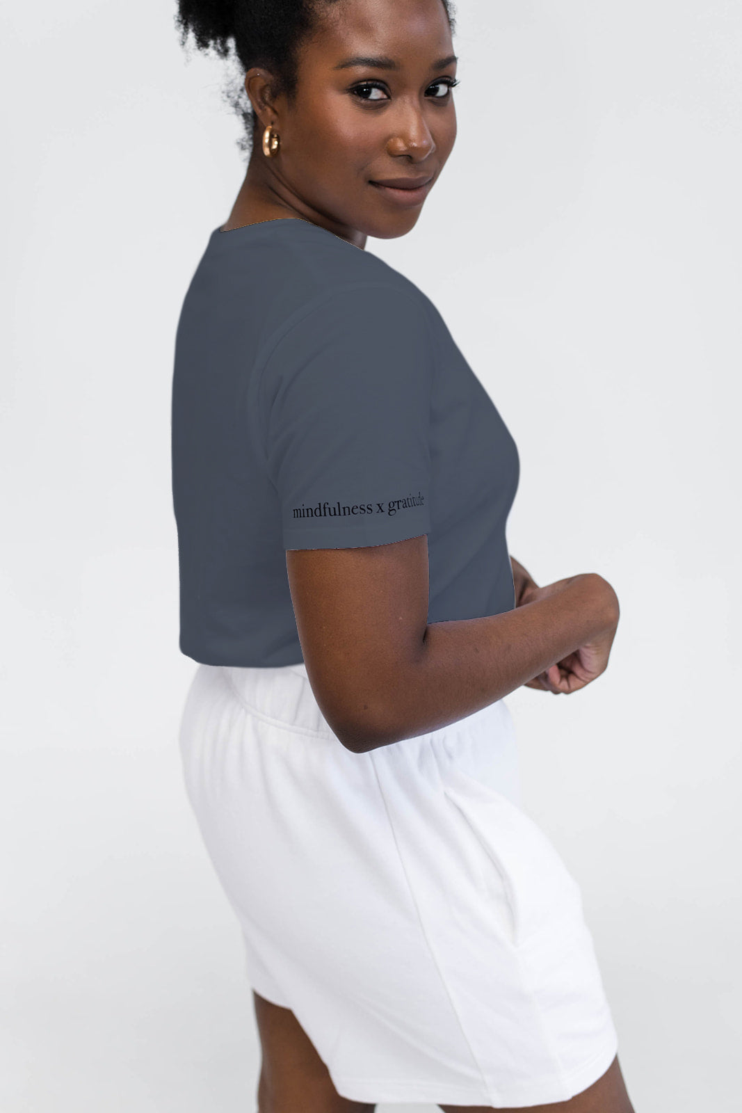 Lilac Classic T-Shirt | Mindfulness x Gratitude | Gray Dawn